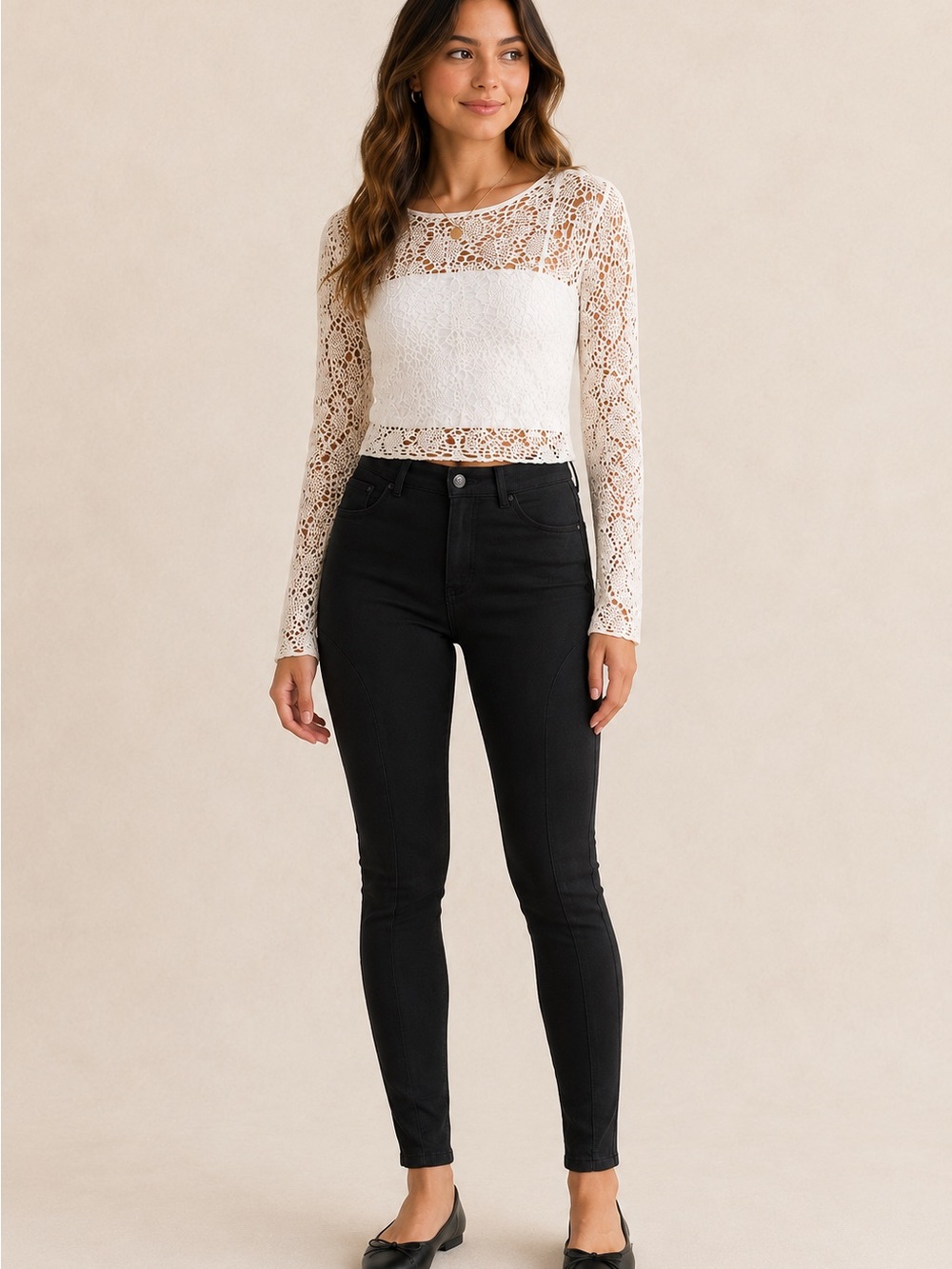 Jeaniologie Women’s Black Stretch Skinny Pants Pull-On Waist NWT Regular Rise